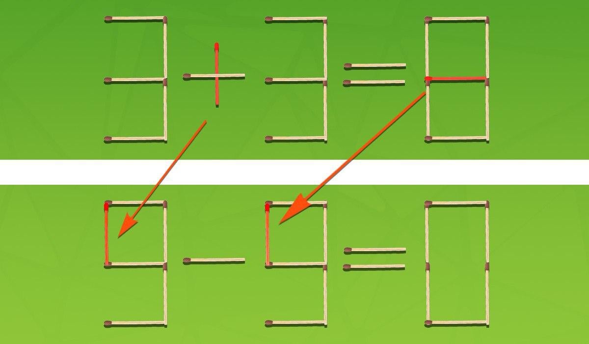 Това показва кое съчетание и къде да го преместите, за да коригирате равенството